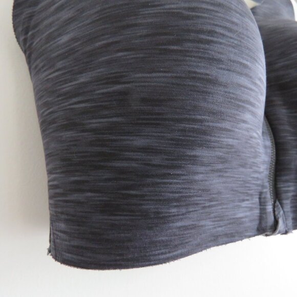 LULULEMON Enlite Bra Zip Front High Support Static Rain Dark Cast Black Size 32E - Picture 8 of 12